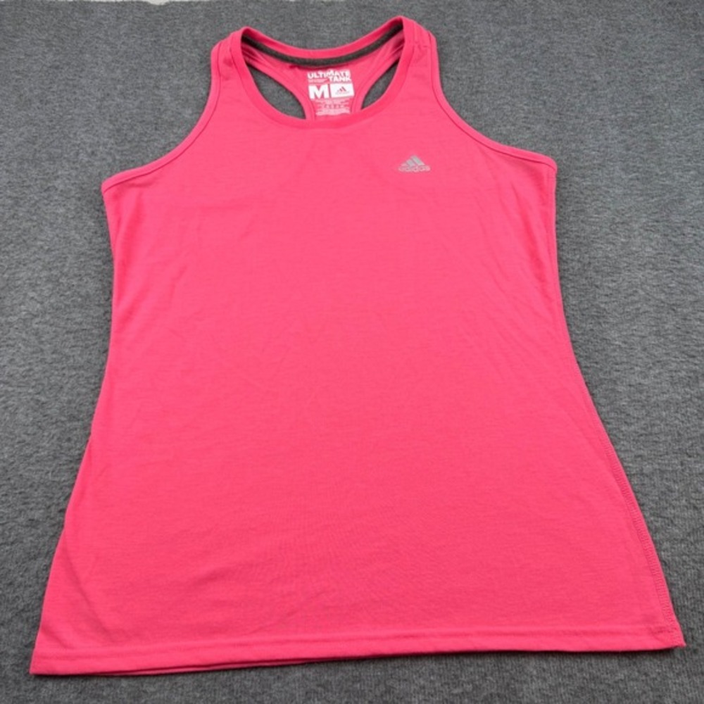 Adidas Ultimate Tank Women's Medium Pink Racerback Climalite AA6676